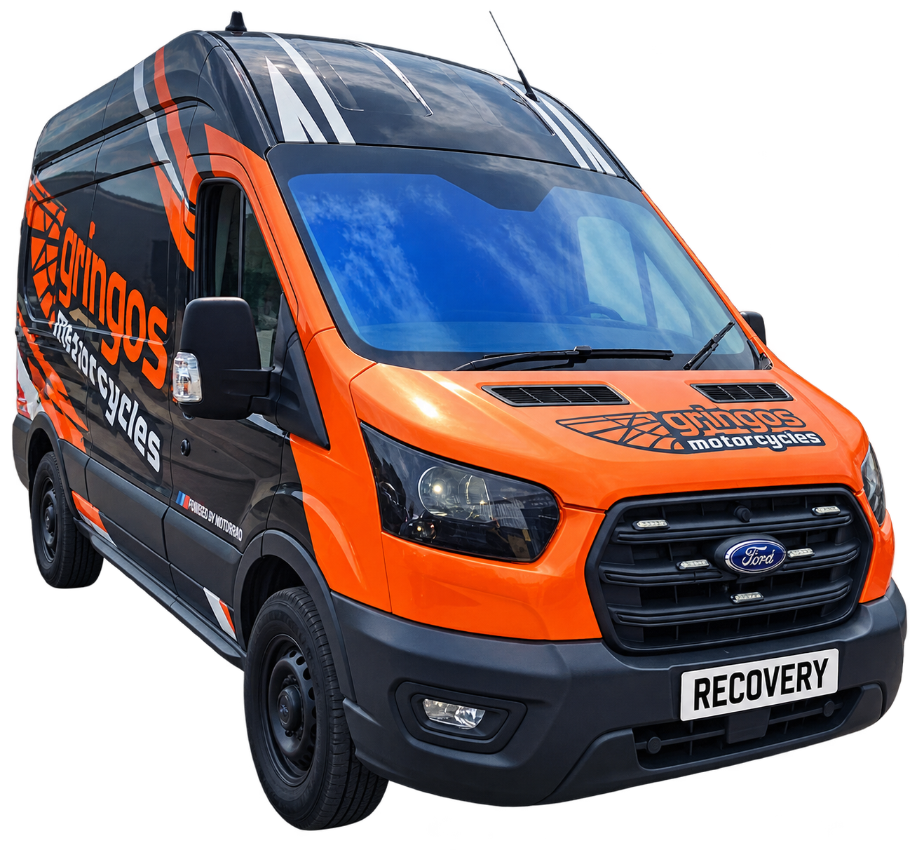 Gringos motorcycle recovery van — front view